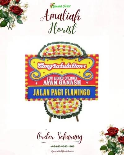 Bunga Papan Congratulation di Ujung Sabbang